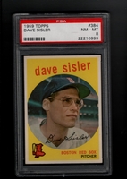 1959 Topps #384 Dave Sisler PSA 8 NM-MT BOSTON RED SOX